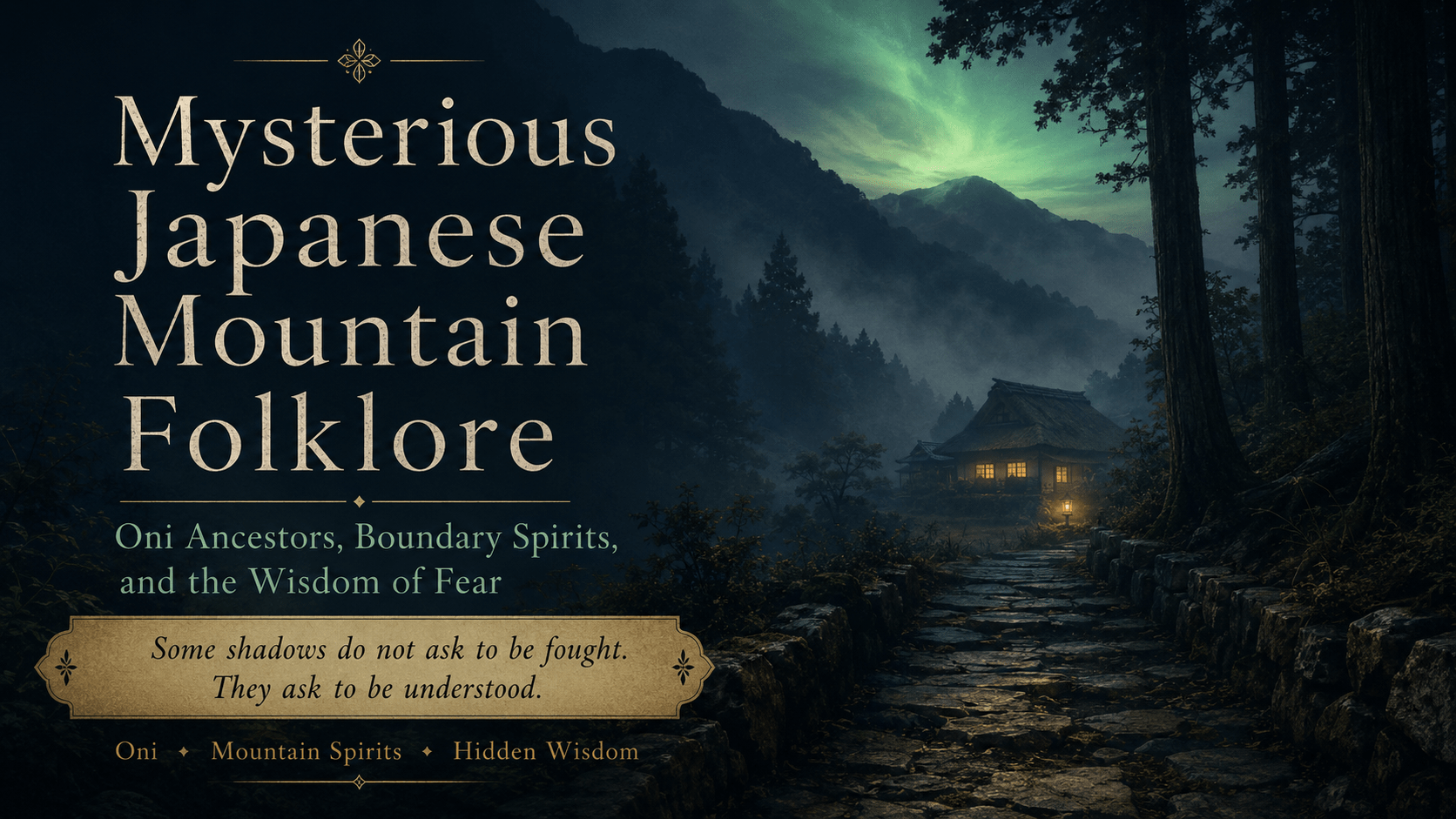 Mysterious Japanese Mountain Folklore Meaning: Oni Ancestors, Boundary Spirits, and the Wisdom of Fear