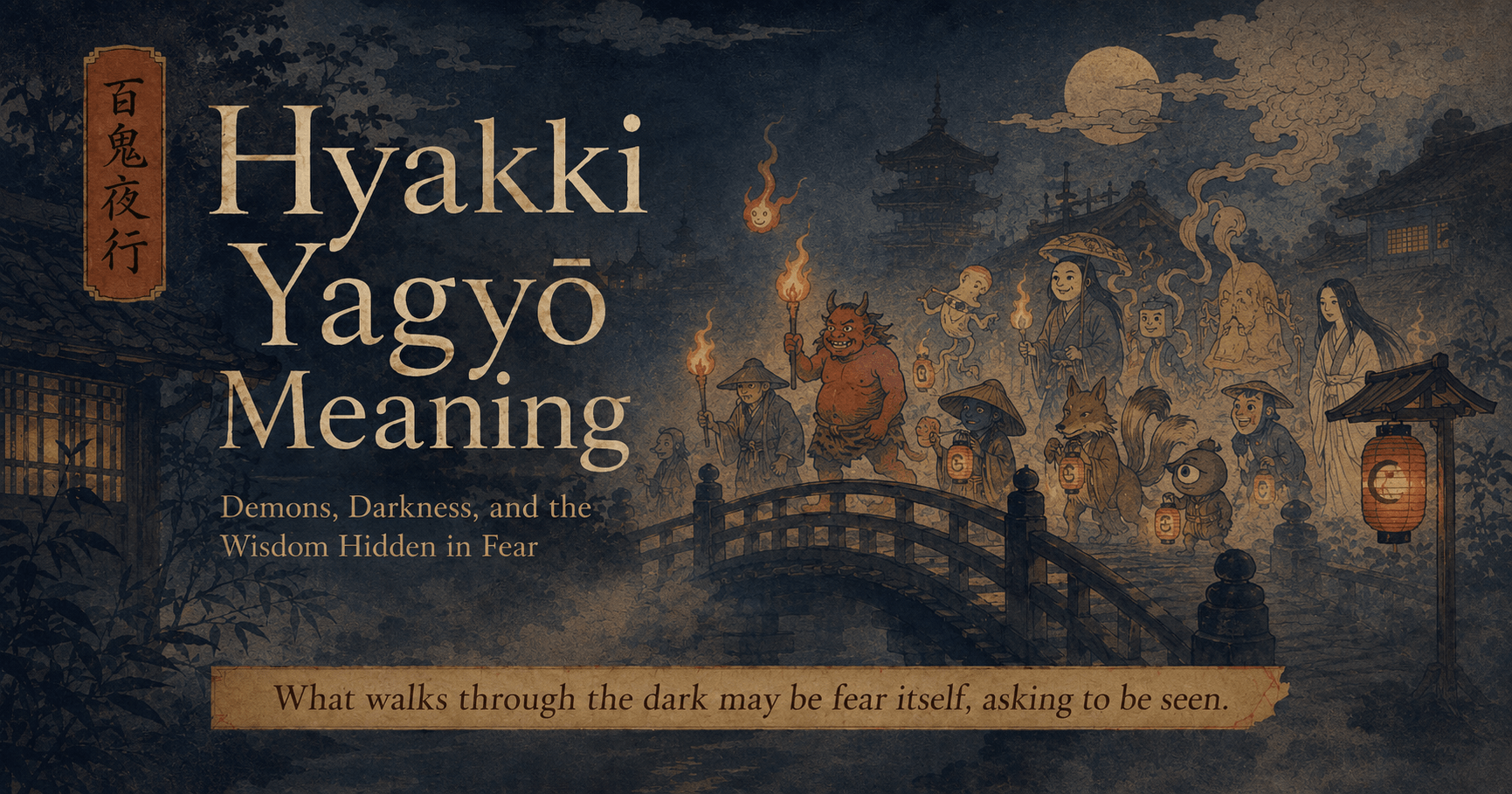 Hyakki Yagyō Meaning: Japan’s Mysterious Night Parade of Demons, Fear, and Hidden Wisdom