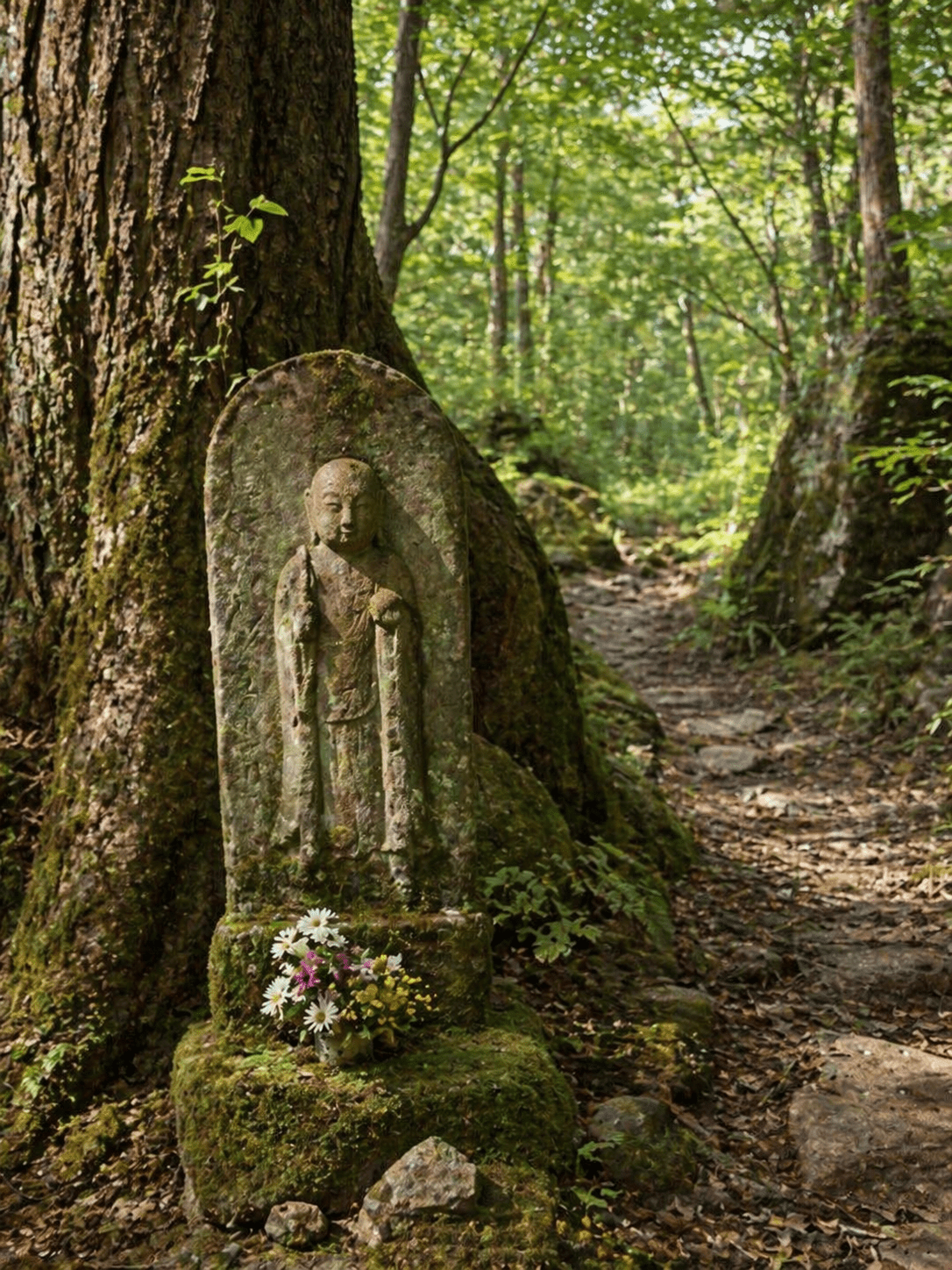 The Silent Jizō by the Road: A Japanese Folklore Tale About Fear, Respect, and Hidden Wisdom
