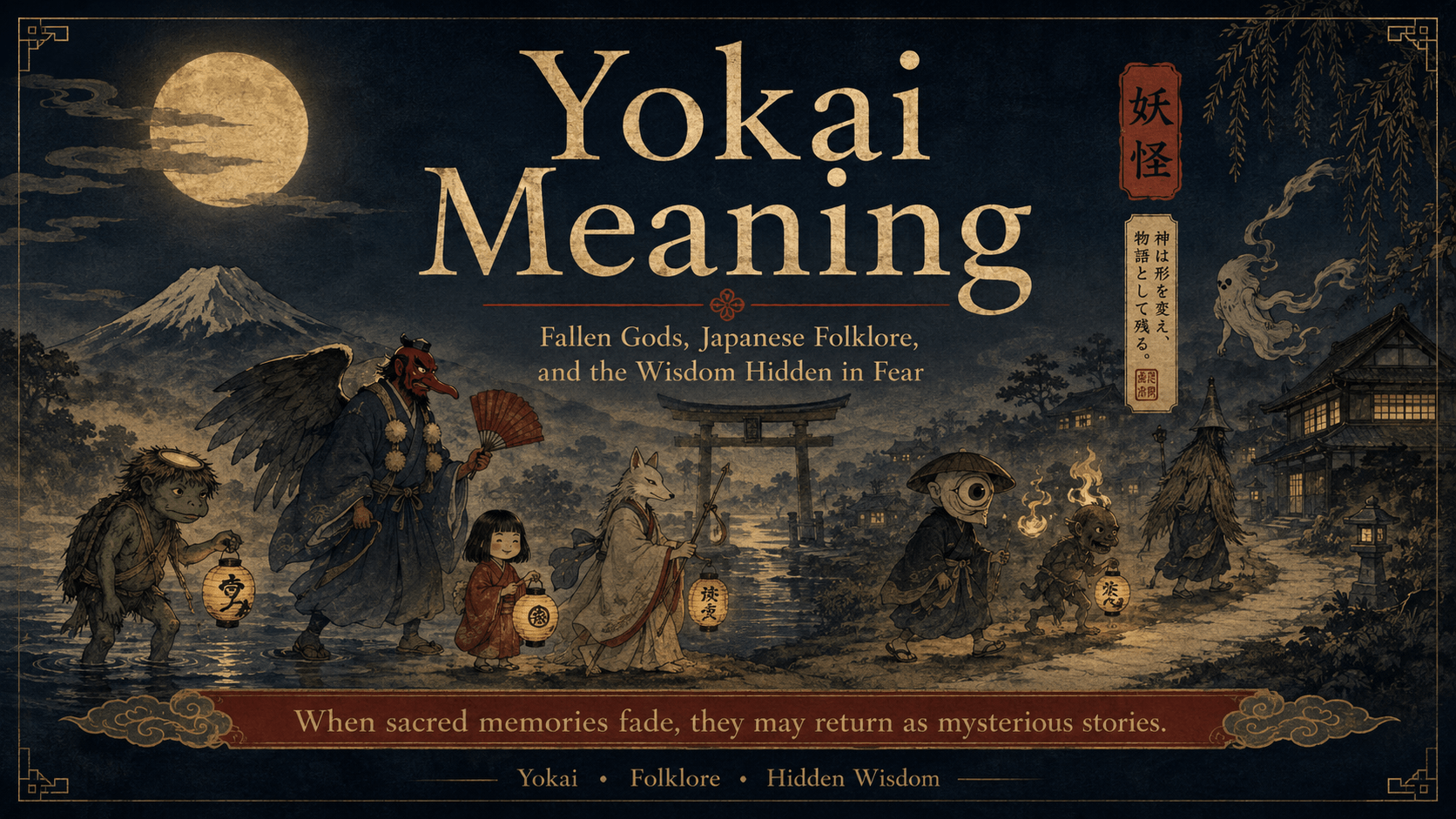 Yokai Meaning: Fallen Gods, Japanese Folklore, and the Wisdom Hidden in Fear